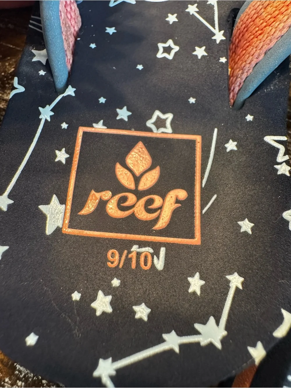 Reef Toddler Sandals - Navy Blue Stars & Constellations (Size 9/10)